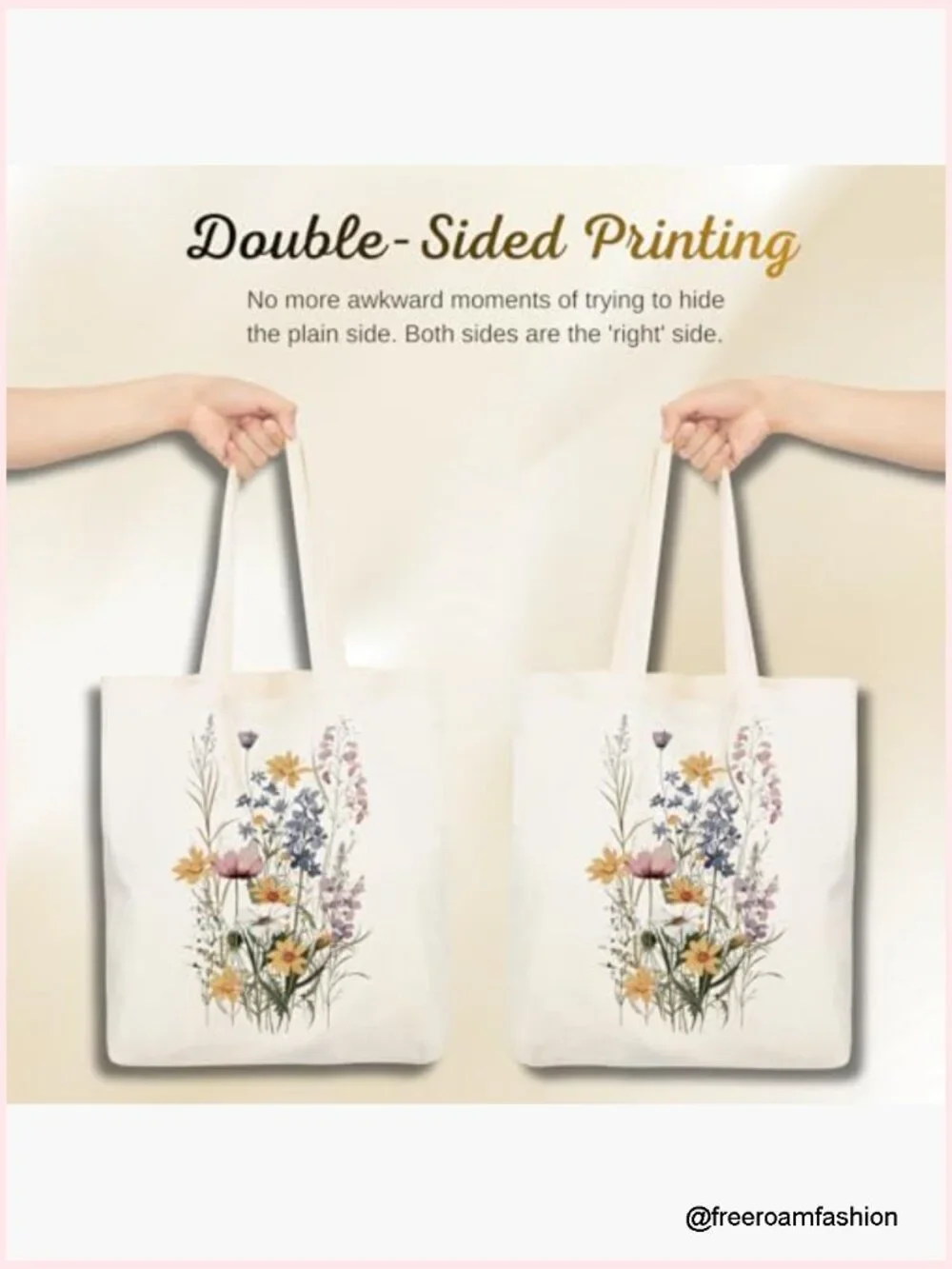 Canvas Tote Bag with Inner Pocket, Heavyweight 13.8x15.7, Reusable Grocery Bag